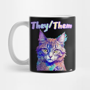 Gandalf - They/Them Rainbow Text Black Mug